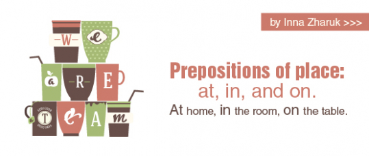 Prepositions of place: at, in, and on (English-Russian)